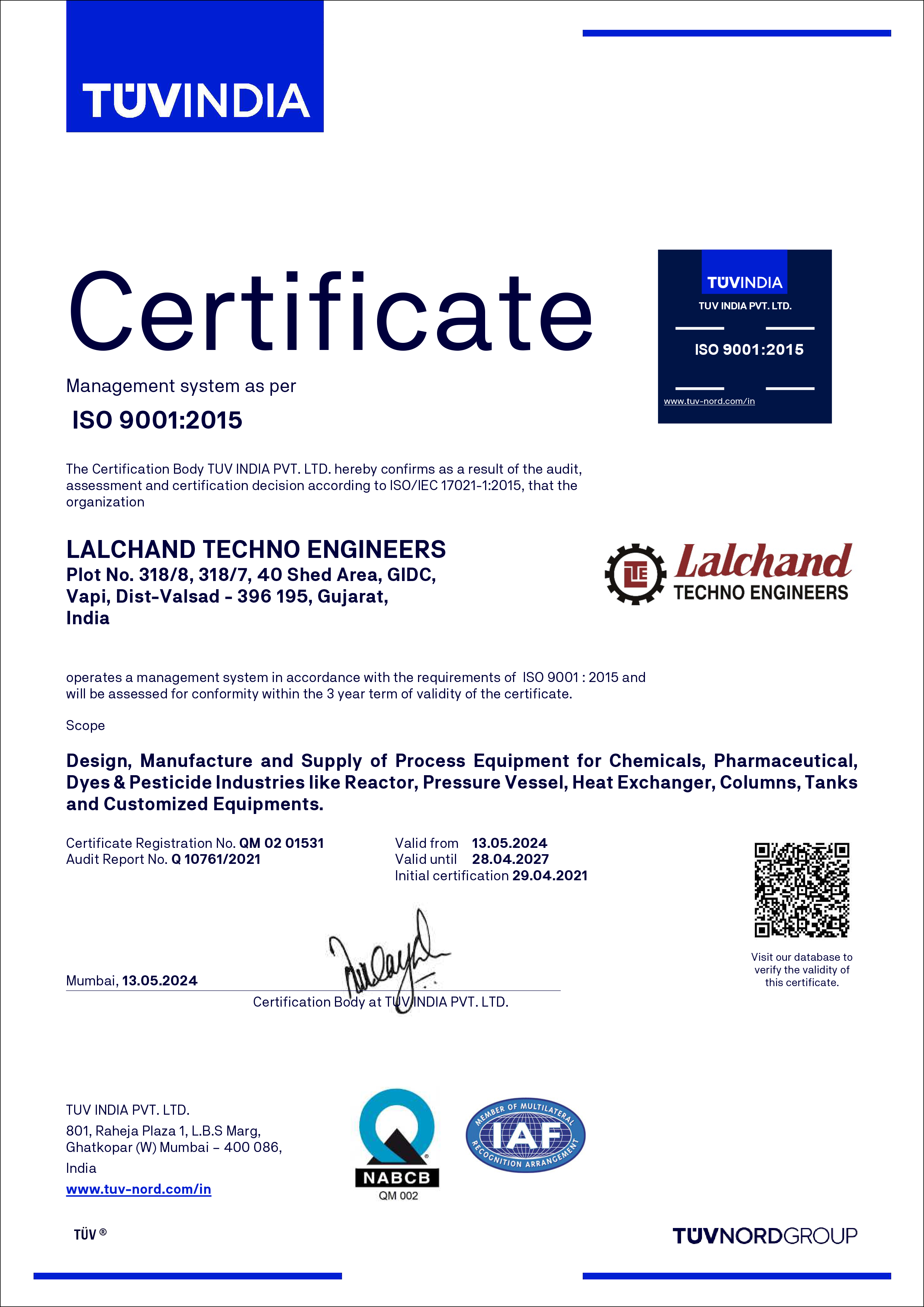 Certificate